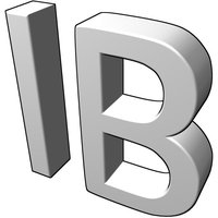 3D version: The letters IB