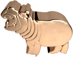gold hippo
